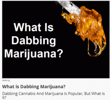 WHAT IS DABBING WEED